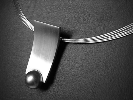 Collier Weissgold mit Tahitiperle